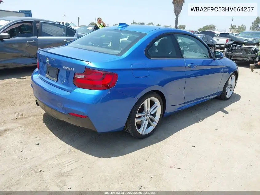 2017 BMW 230I VIN: WBA2F9C53HV664257 Lot: 42555523