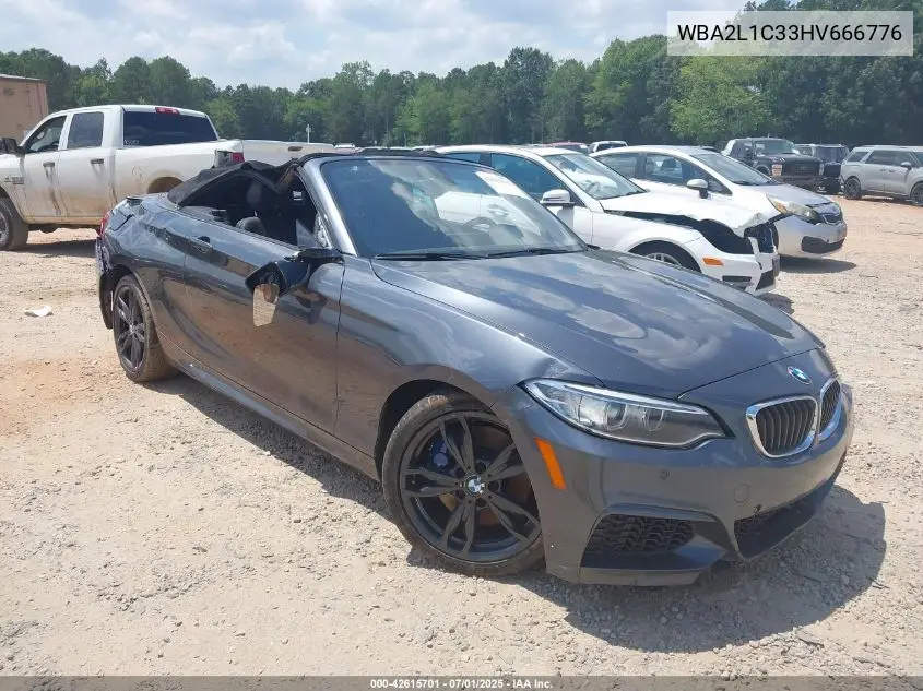 2017 BMW M240I VIN: WBA2L1C33HV666776 Lot: 42615701