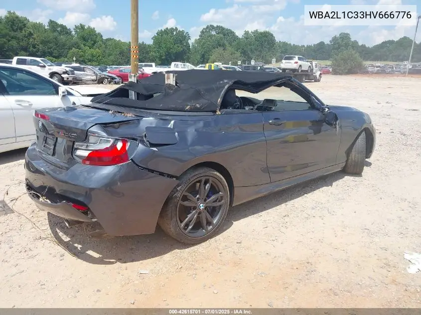 2017 BMW M240I VIN: WBA2L1C33HV666776 Lot: 42615701
