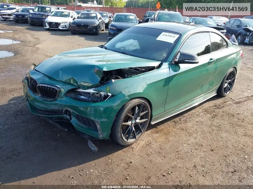 2017 BMW M240I xDrive VIN: WBA2G3C35HV641569 Lot: 42645826