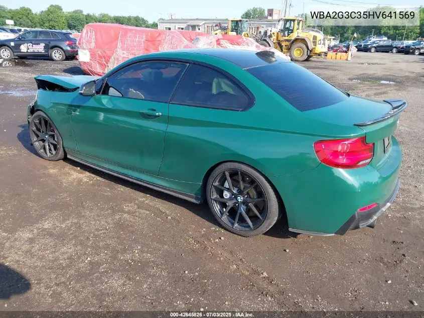 2017 BMW M240I xDrive VIN: WBA2G3C35HV641569 Lot: 42645826