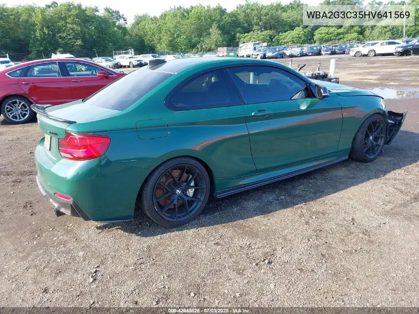 2017 BMW M240I xDrive VIN: WBA2G3C35HV641569 Lot: 42645826