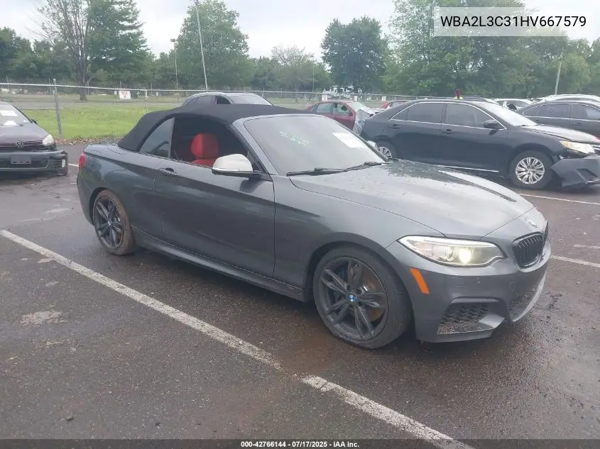 2017 BMW M240I xDrive VIN: WBA2L3C31HV667579 Lot: 42766144