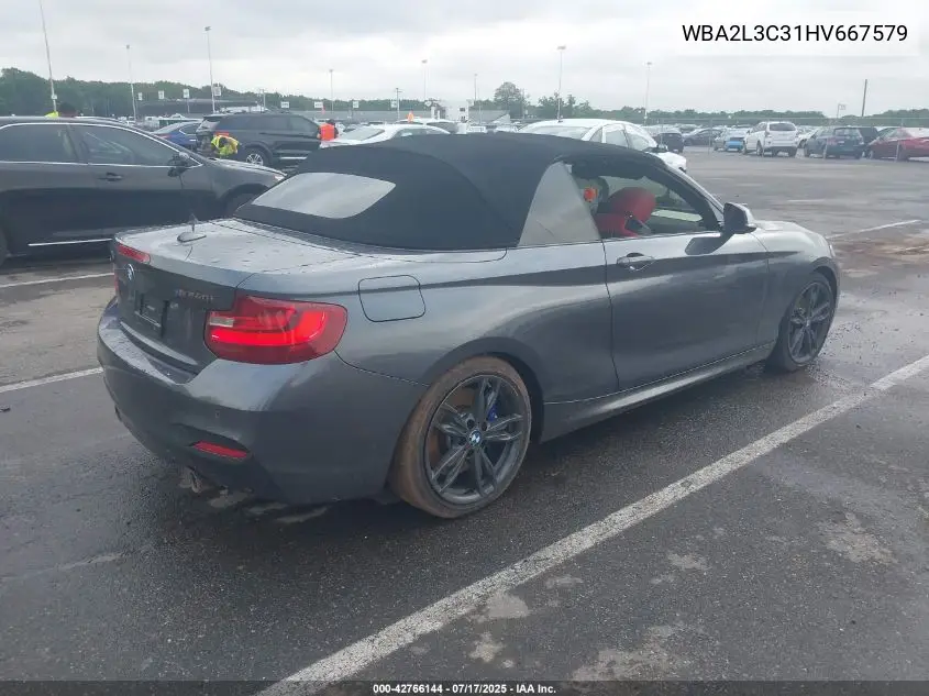 2017 BMW M240I xDrive VIN: WBA2L3C31HV667579 Lot: 42766144