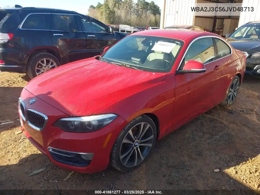 2018 BMW 230I xDrive VIN: WBA2J3C56JVD48713 Lot: 41861277