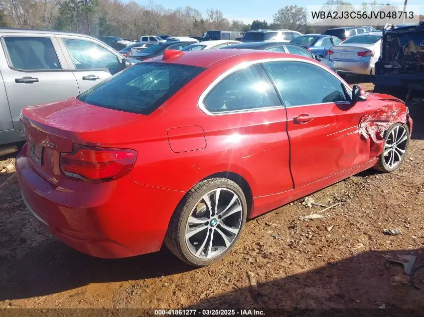 2018 BMW 230I xDrive VIN: WBA2J3C56JVD48713 Lot: 41861277