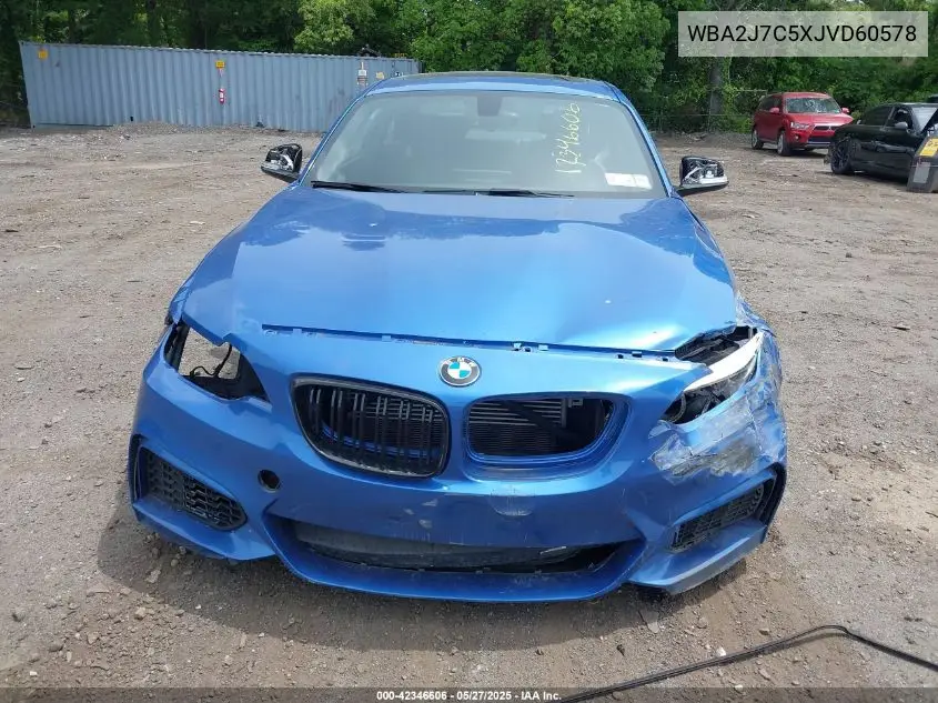 2018 BMW M240I xDrive VIN: WBA2J7C5XJVD60578 Lot: 42346606
