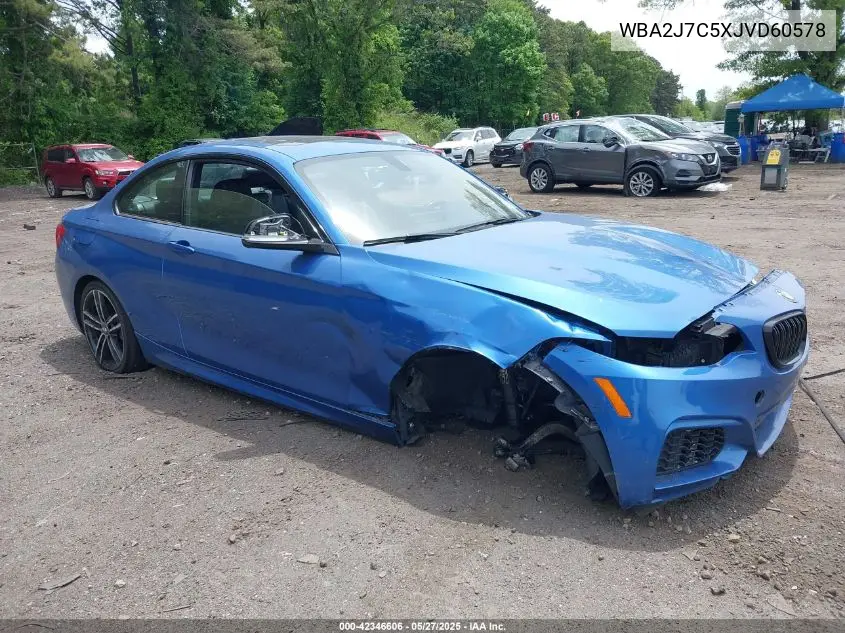 2018 BMW M240I xDrive VIN: WBA2J7C5XJVD60578 Lot: 42346606