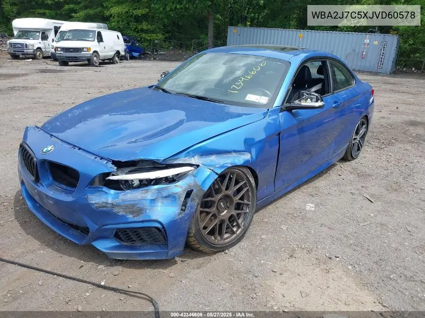 2018 BMW M240I xDrive VIN: WBA2J7C5XJVD60578 Lot: 42346606