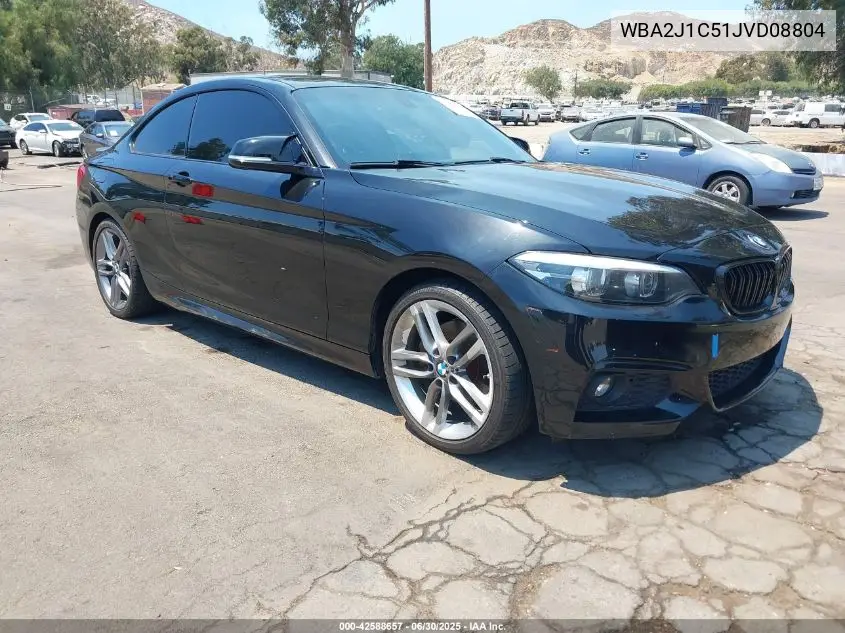 2018 BMW 230I VIN: WBA2J1C51JVD08804 Lot: 42588657