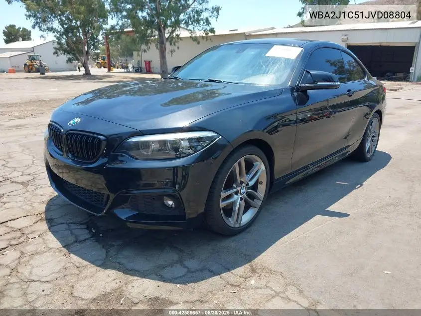2018 BMW 230I VIN: WBA2J1C51JVD08804 Lot: 42588657