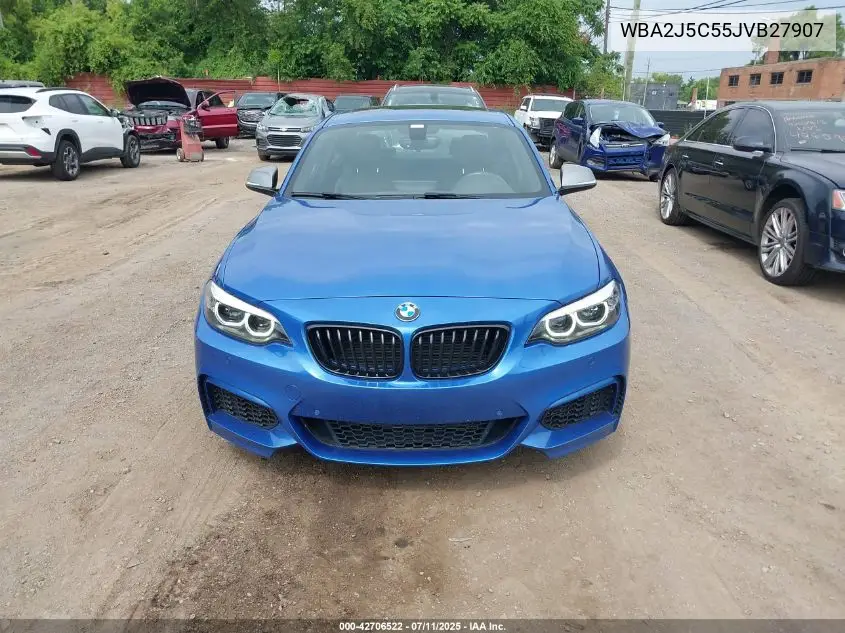 2018 BMW M240I VIN: WBA2J5C55JVB27907 Lot: 42706522
