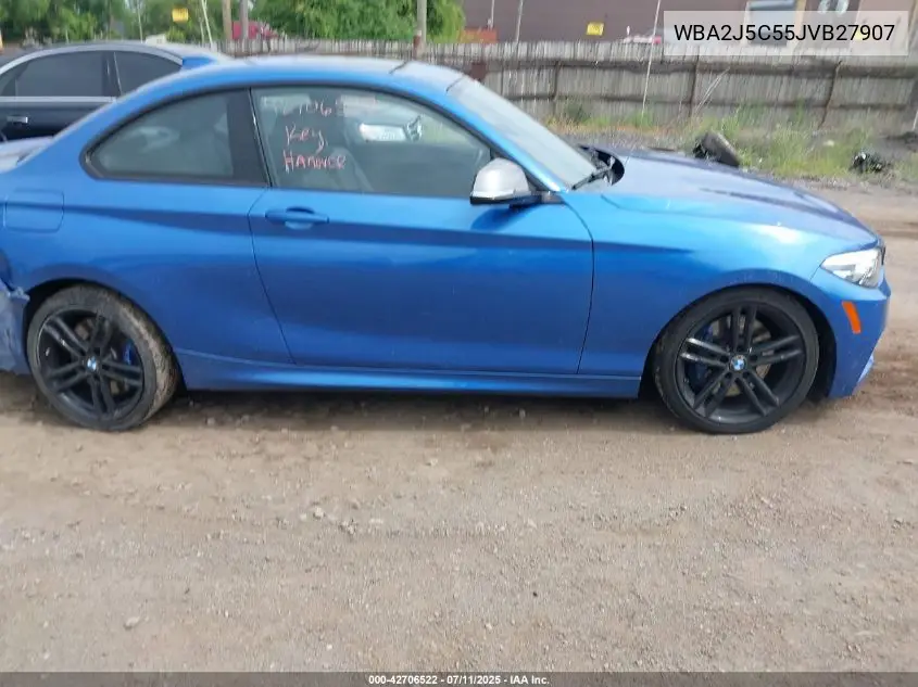 2018 BMW M240I VIN: WBA2J5C55JVB27907 Lot: 42706522