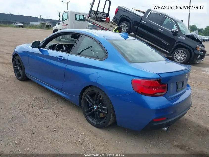 2018 BMW M240I VIN: WBA2J5C55JVB27907 Lot: 42706522