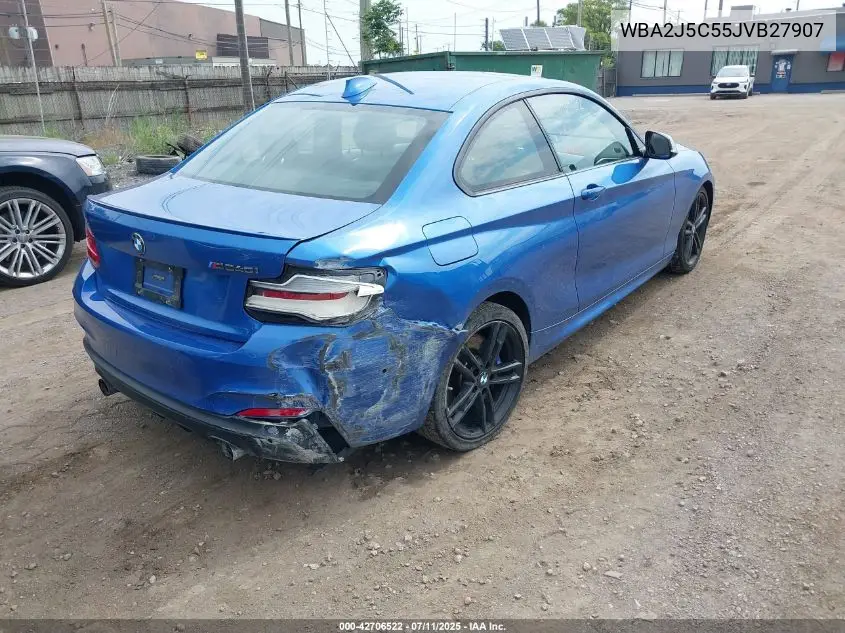 2018 BMW M240I VIN: WBA2J5C55JVB27907 Lot: 42706522