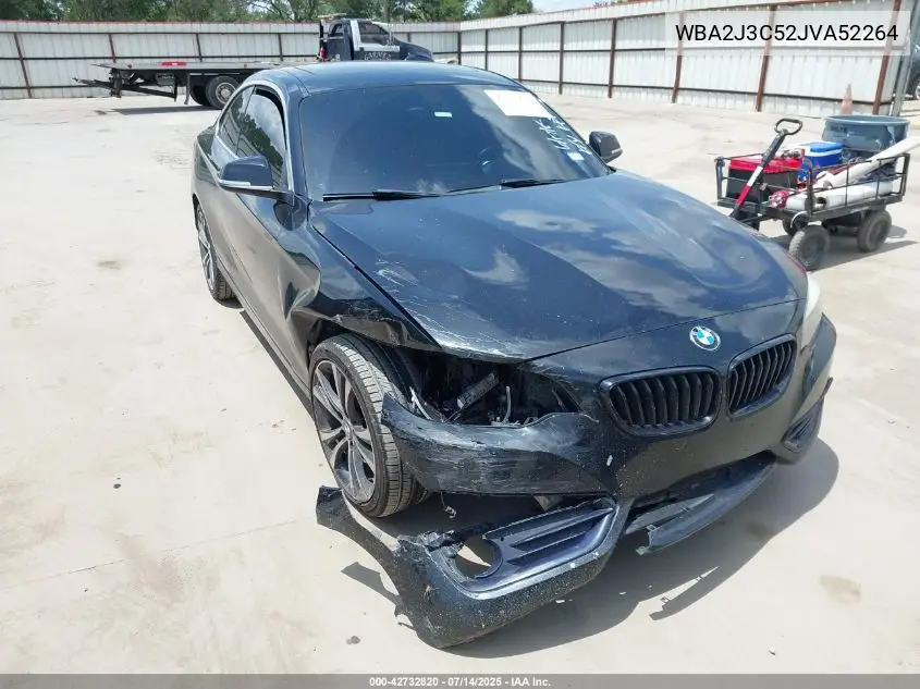 2018 BMW 230I xDrive VIN: WBA2J3C52JVA52264 Lot: 42732820