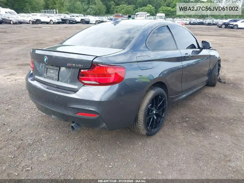 2018 BMW M240I xDrive VIN: WBA2J7C56JVD61002 Lot: 42773149