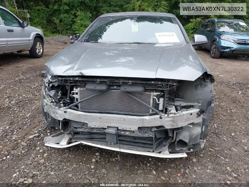 2022 BMW 228I VIN: WBA53AK0XN7L30322 Lot: 42566160