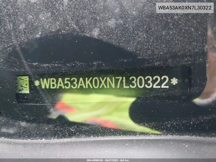 2022 BMW 228I VIN: WBA53AK0XN7L30322 Lot: 42566160