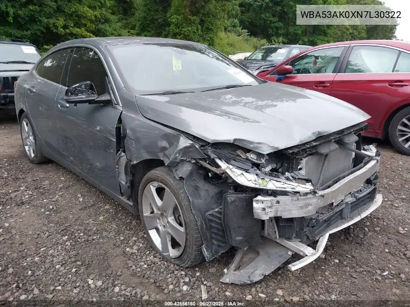 2022 BMW 228I VIN: WBA53AK0XN7L30322 Lot: 42566160