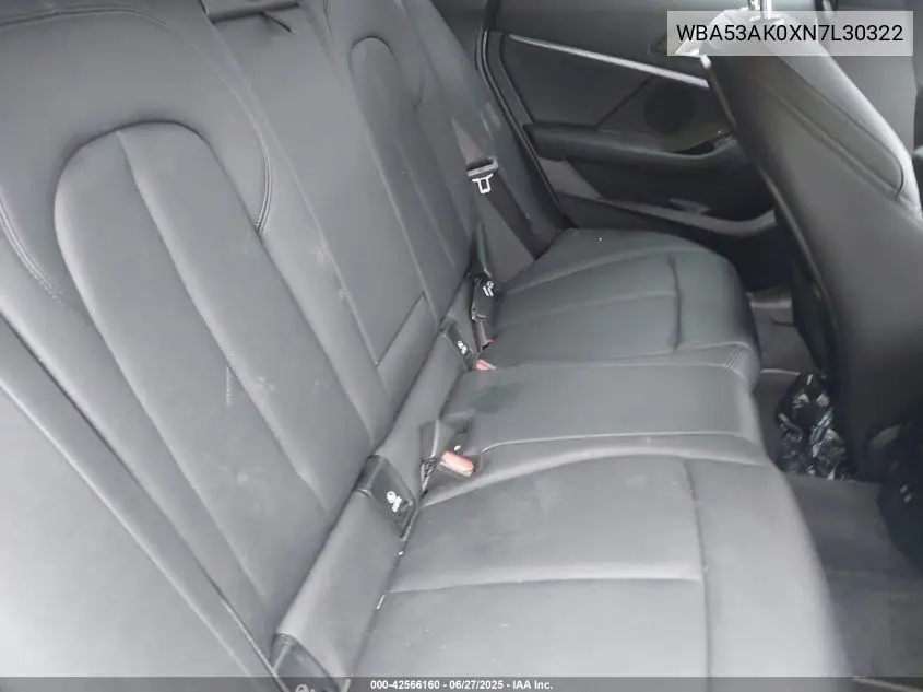 2022 BMW 228I VIN: WBA53AK0XN7L30322 Lot: 42566160