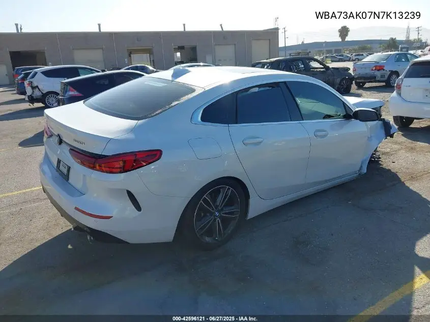 2022 BMW 228 Gran Coupe I xDrive VIN: WBA73AK07N7K13239 Lot: 42596121