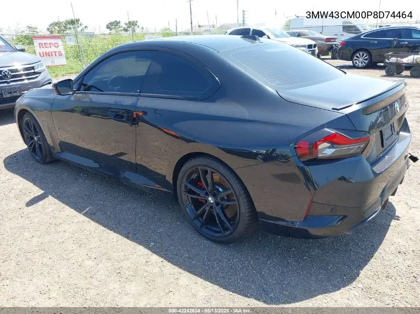 2023 BMW M240 I VIN: 3MW43CM00P8D74464 Lot: 42242634