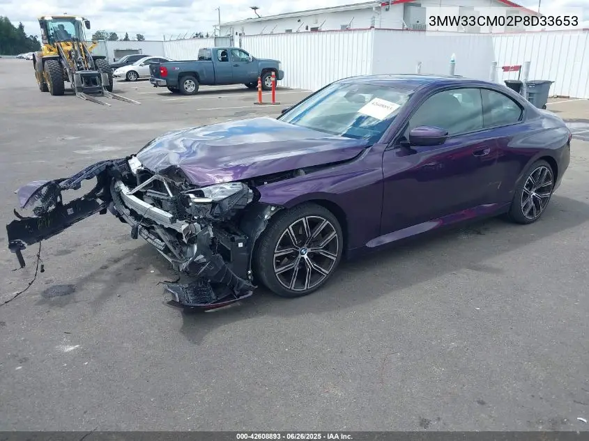 2023 BMW 230 I xDrive VIN: 3MW33CM02P8D33653 Lot: 42608893