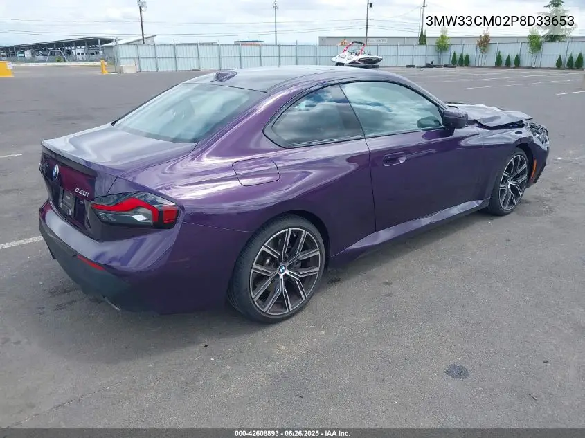 2023 BMW 230 I xDrive VIN: 3MW33CM02P8D33653 Lot: 42608893