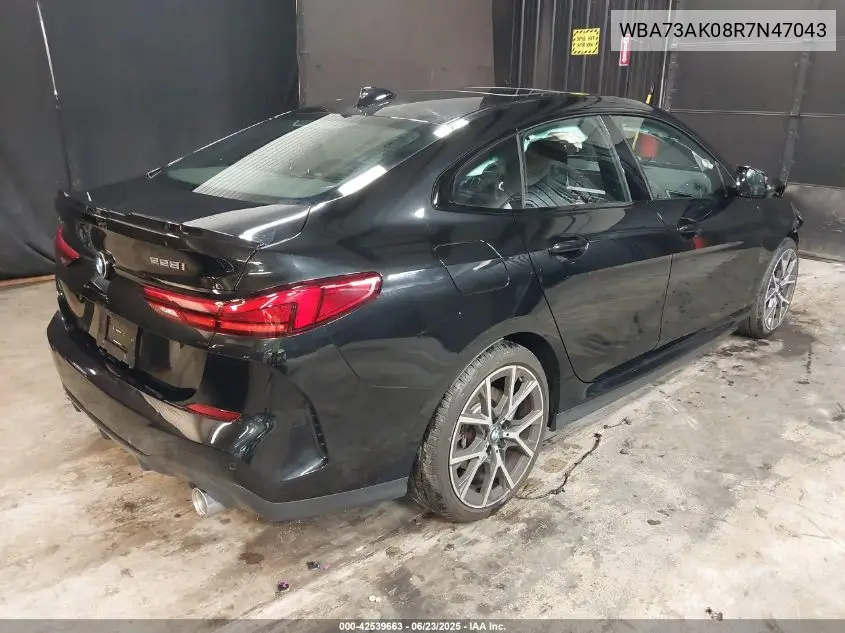 2024 BMW 228 Gran Coupe I xDrive VIN: WBA73AK08R7N47043 Lot: 42539663
