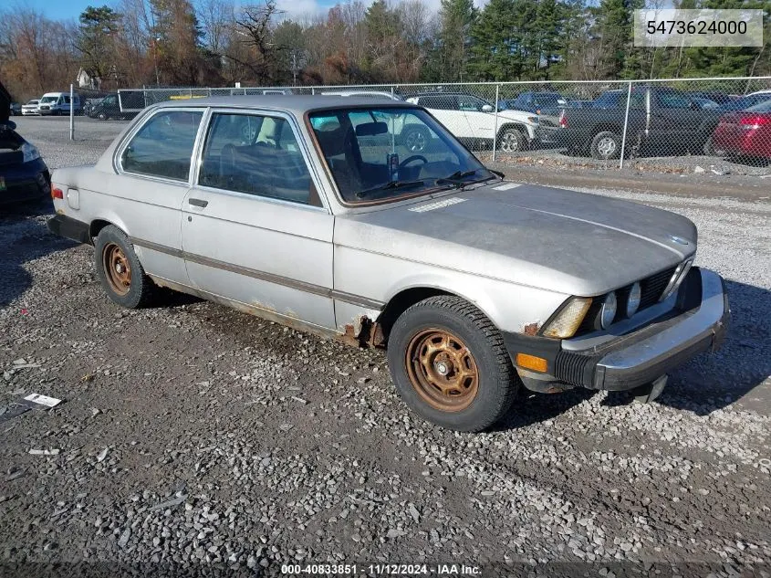 1977 BMW 320I VIN: 5473624000 Lot: 40833851