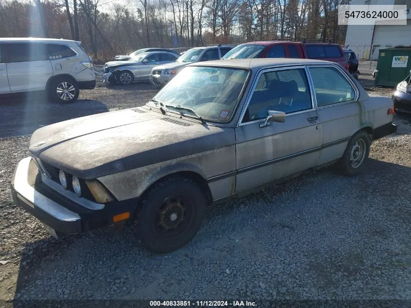 1977 BMW 320I VIN: 5473624000 Lot: 40833851