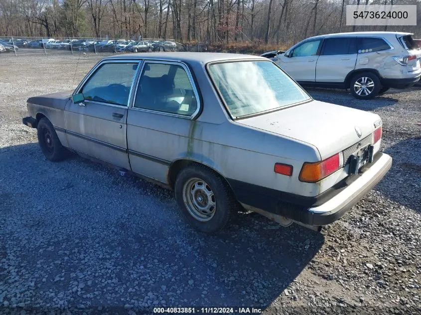 1977 BMW 320I VIN: 5473624000 Lot: 40833851