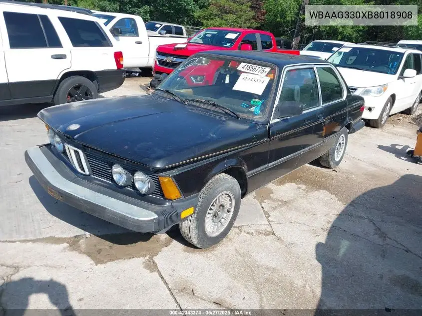 1981 BMW 320 I VIN: WBAAG330XB8018908 Lot: 42343374