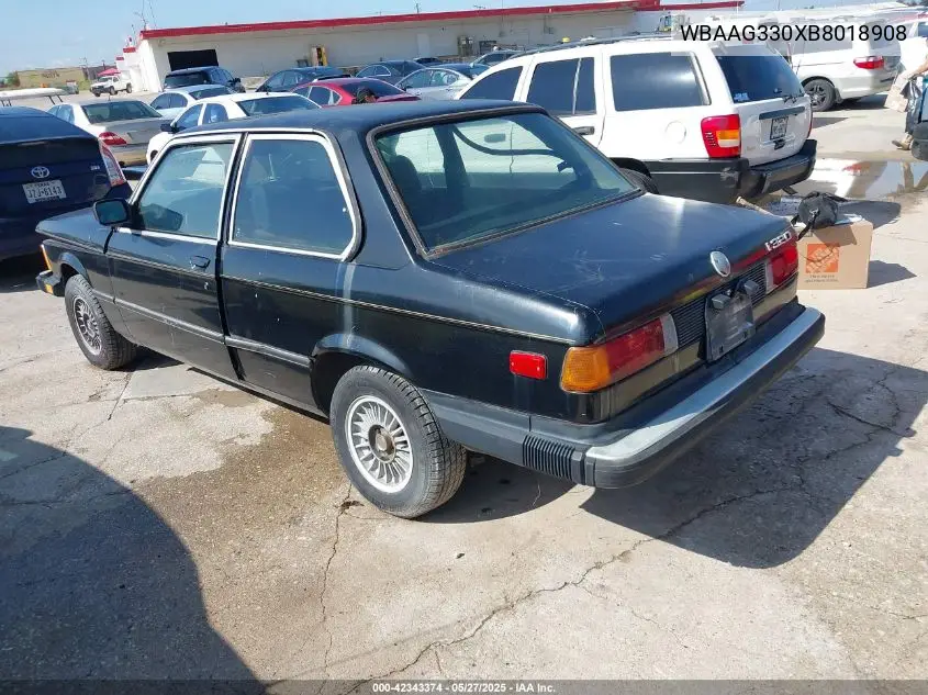 1981 BMW 320 I VIN: WBAAG330XB8018908 Lot: 42343374