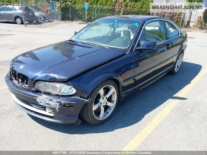 2001 BMW 330Ci VIN: WBABN53461JU36785 Lot: 40017760