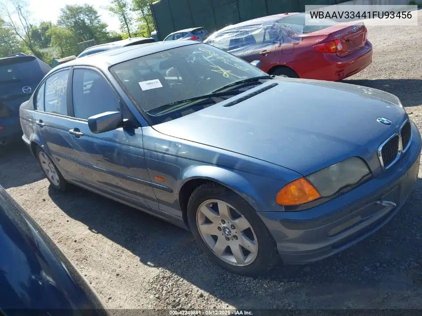 2001 BMW 325I VIN: WBAAV33441FU93456 Lot: 42249881