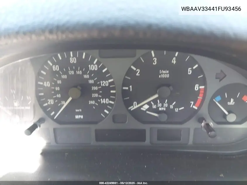 2001 BMW 325I VIN: WBAAV33441FU93456 Lot: 42249881