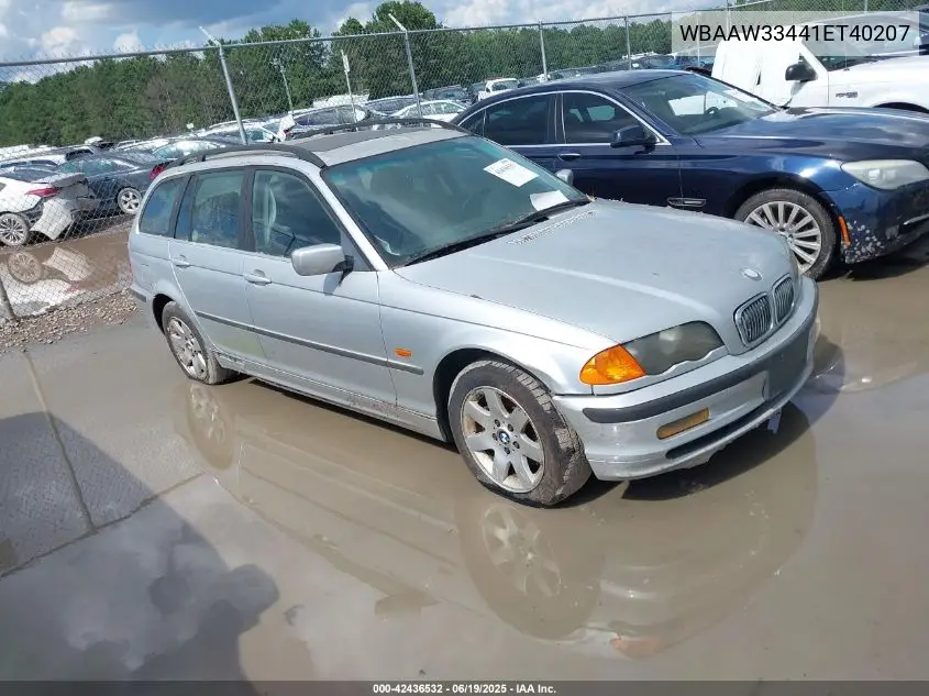 2001 BMW 325I VIN: WBAAW33441ET40207 Lot: 42436532