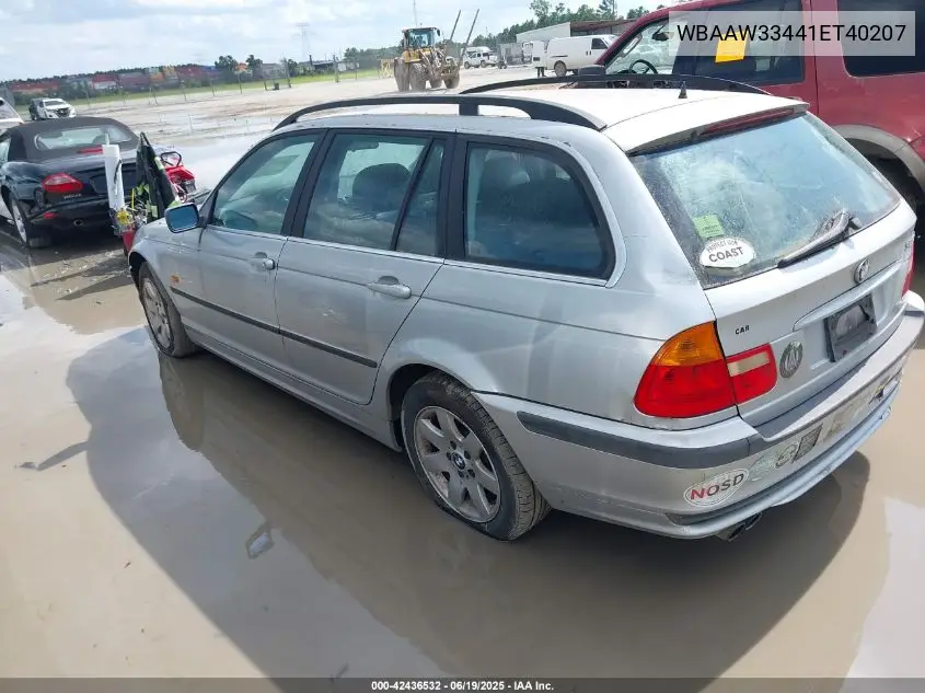 2001 BMW 325I VIN: WBAAW33441ET40207 Lot: 42436532