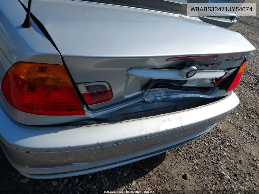 2001 BMW 325Ci VIN: WBABS33471JY54074 Lot: 42576233