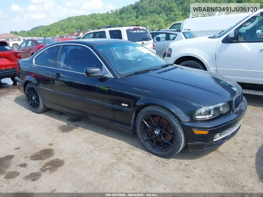 2001 BMW 330Ci VIN: WBABN53491JU36120 Lot: 42578885