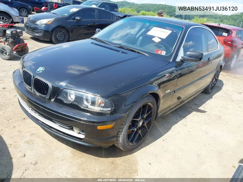 2001 BMW 330Ci VIN: WBABN53491JU36120 Lot: 42578885