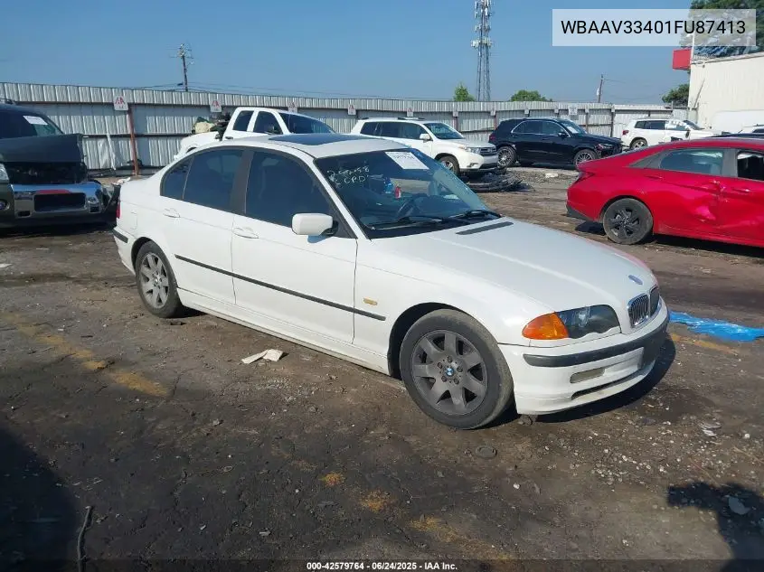 2001 BMW 325I VIN: WBAAV33401FU87413 Lot: 42579764