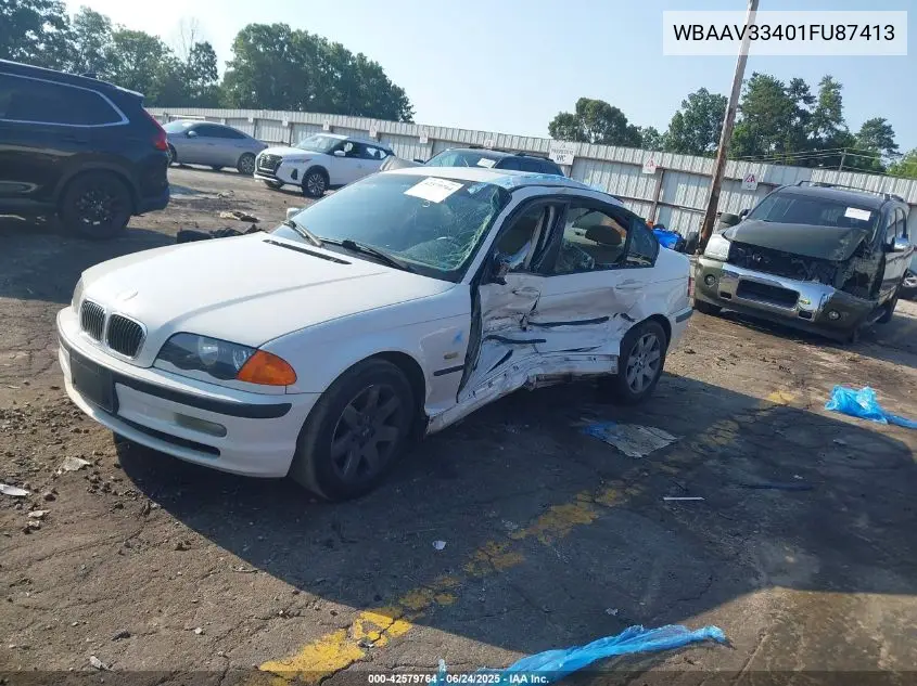 2001 BMW 325I VIN: WBAAV33401FU87413 Lot: 42579764
