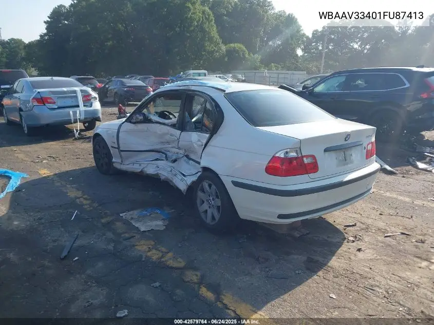 2001 BMW 325I VIN: WBAAV33401FU87413 Lot: 42579764