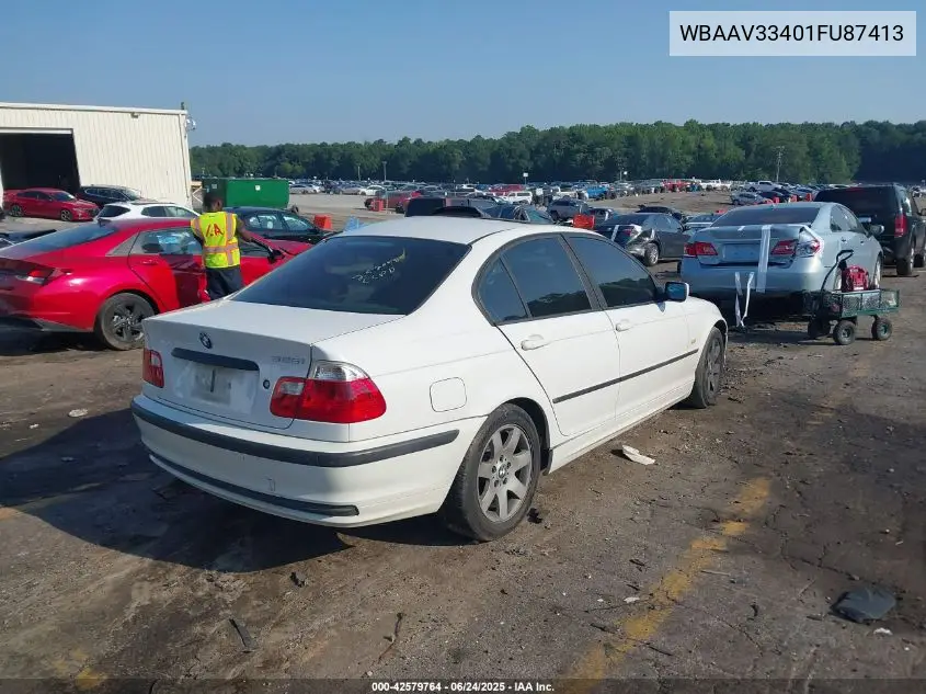 2001 BMW 325I VIN: WBAAV33401FU87413 Lot: 42579764