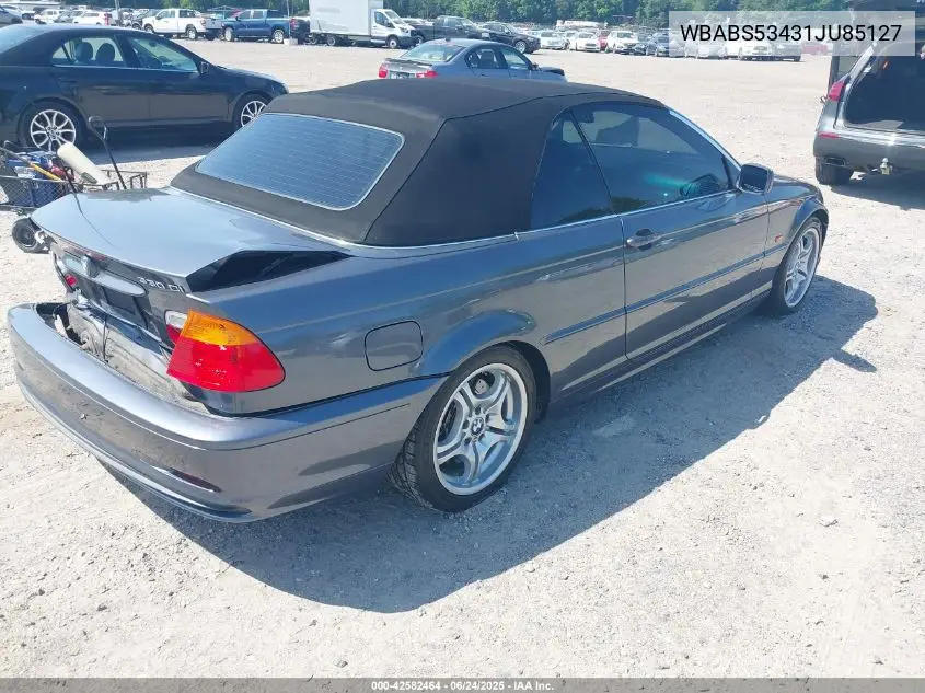 2001 BMW 330Ci VIN: WBABS53431JU85127 Lot: 42582464