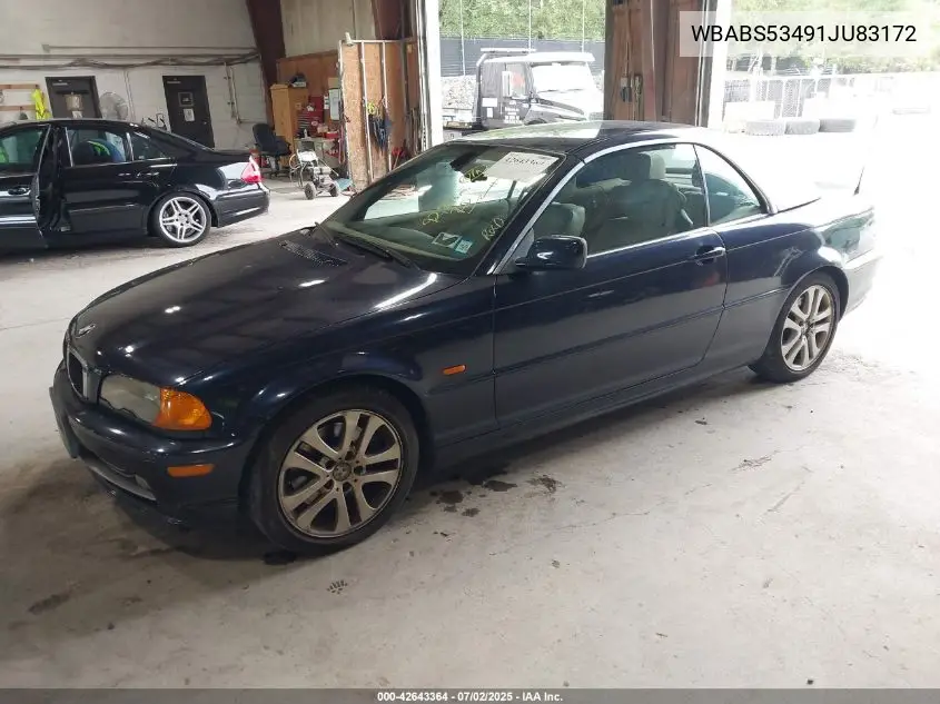 2001 BMW 330Ci VIN: WBABS53491JU83172 Lot: 42643364