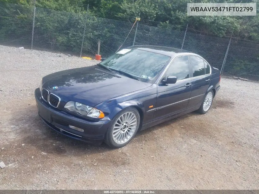 2001 BMW 330I VIN: WBAAV53471FT02799 Lot: 42733093